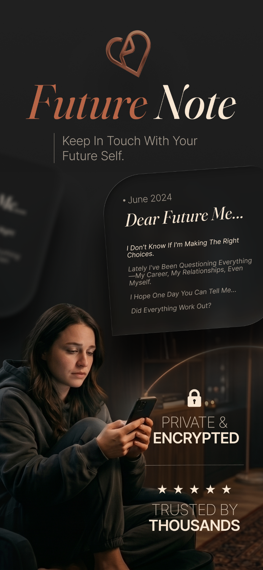 Future Note — a letter to your future self on the home screen